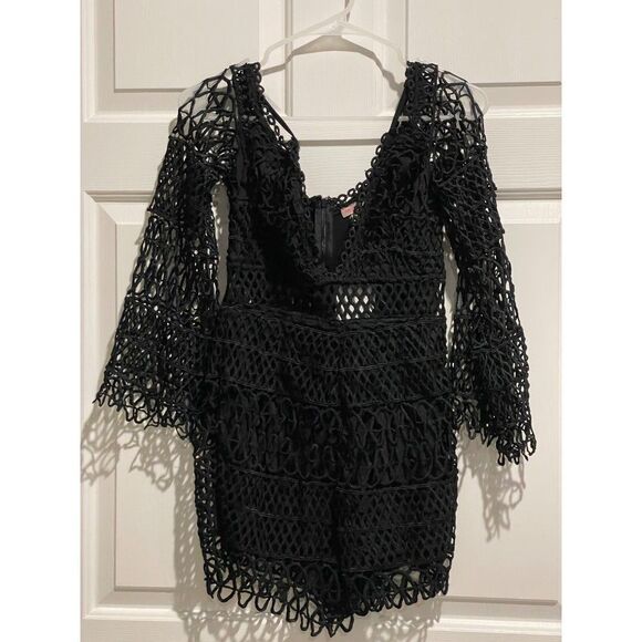 NWT Solaris Bell Sleeve Lace Boho Romper Size Small - Picture 9 of 11